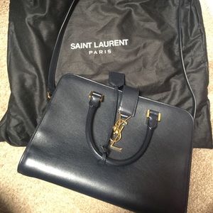 Saint Laurent Cabas YSL monogram leather bag